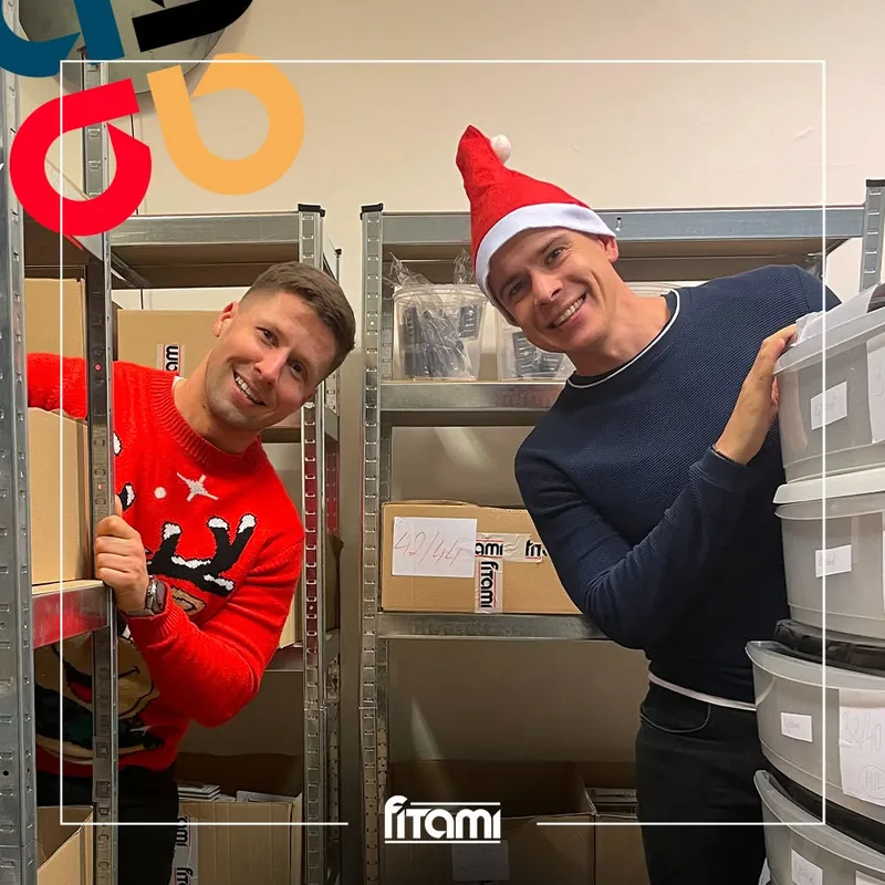 Filip a Tadeáš v sklade e-shopu FITAMI