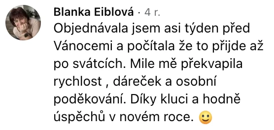 Recenzia zákazníka na e-shop FITAMI